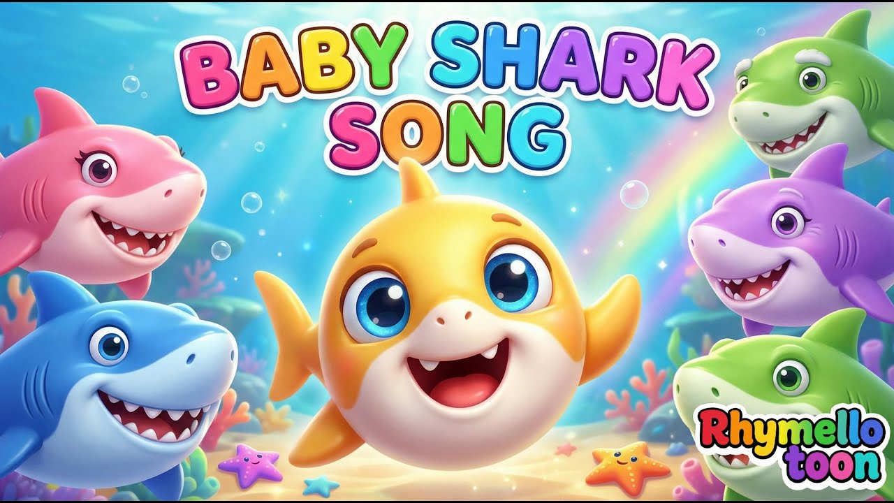 Baby Shark Song 🦈 | Family Shark Dance | Kids Nursery Rhymes @RHYMELLOTOON