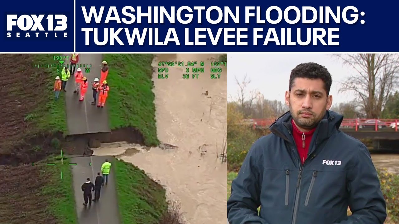 Monitoring flood levels in Tukwila, WA after levee failure