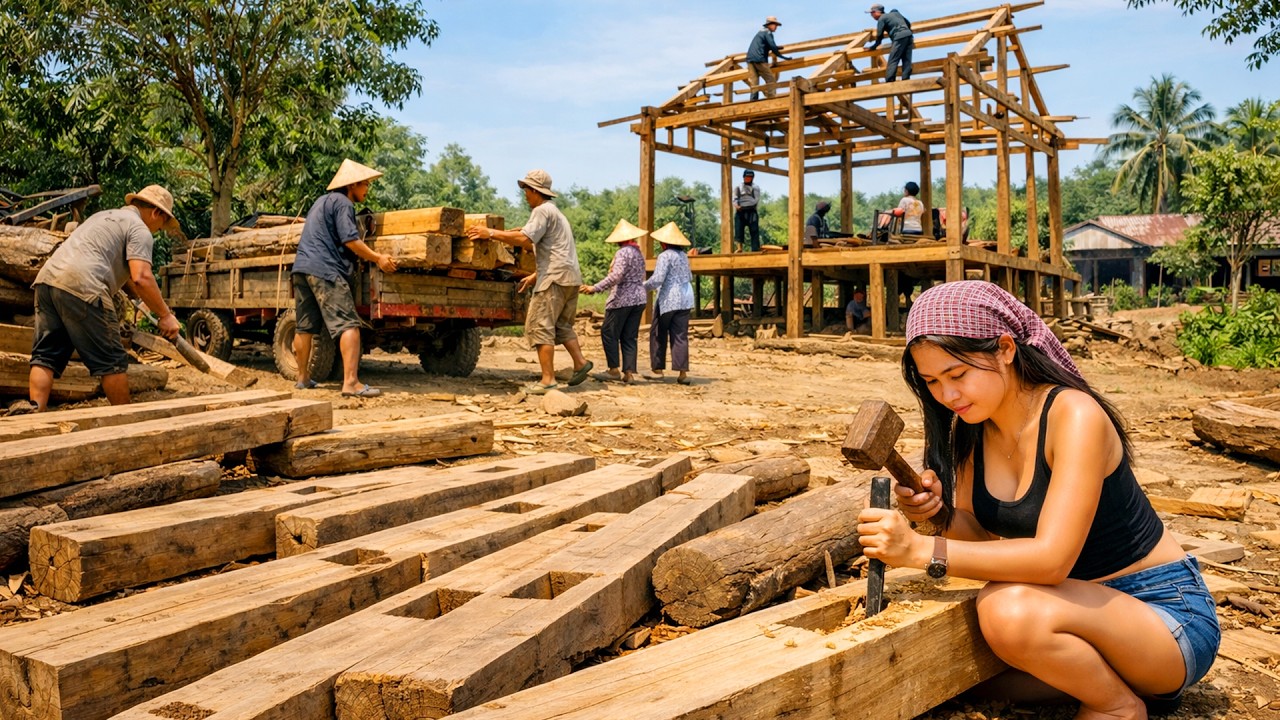 Off Grid Project: Transporting an Old House & Processing Timber for Log Cabin