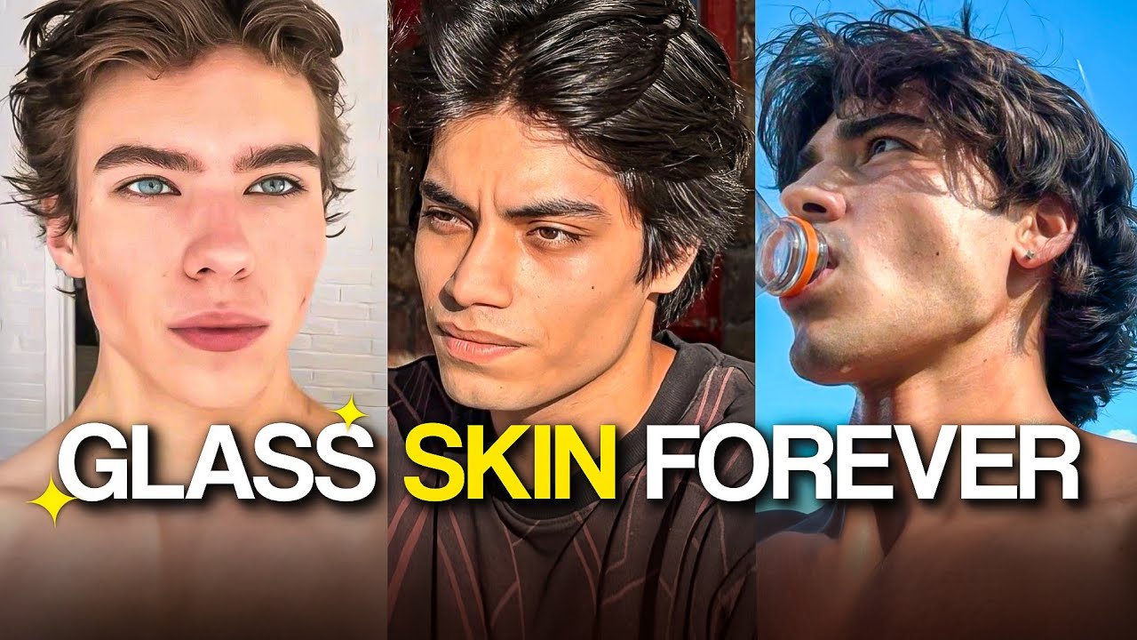 Get Glass Skin at home I glow up tips for men | looksmaxxing for glass like glowingskin for men's