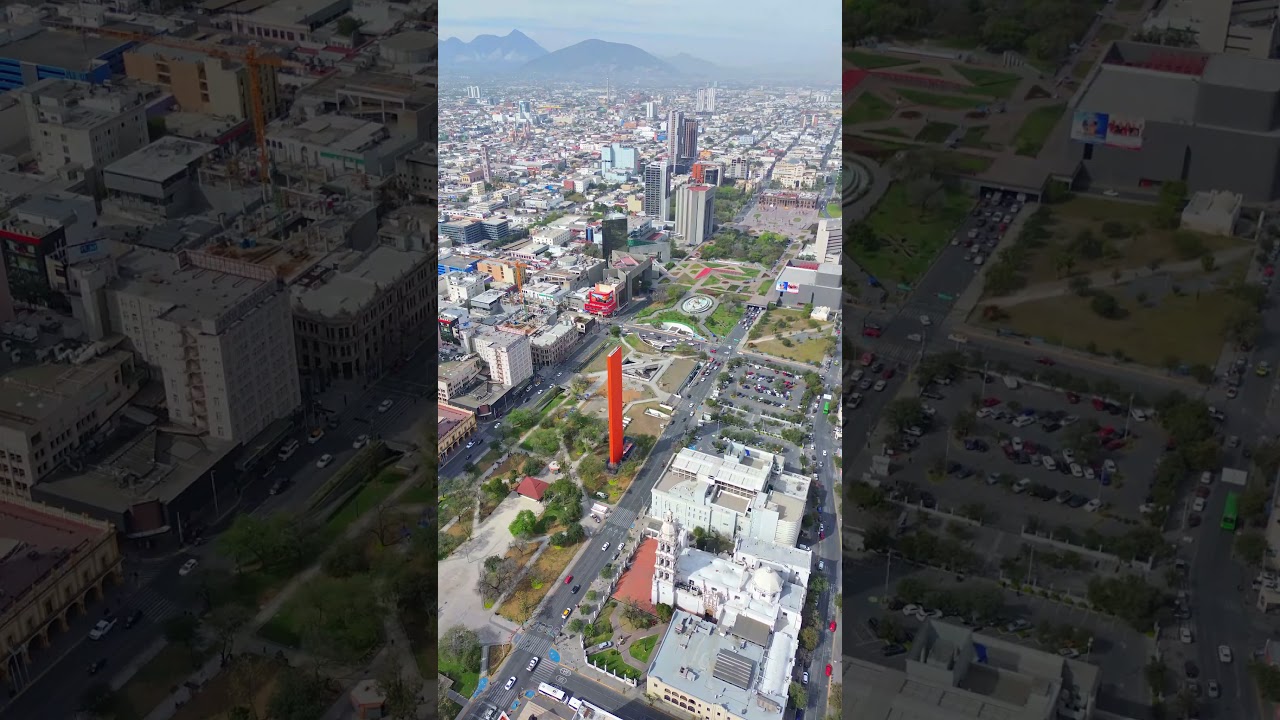 El Centro de la gran ciudad de Monterrey desde las alturas regias 😍😍😱💯#monterrey #nuevoleon #mexico