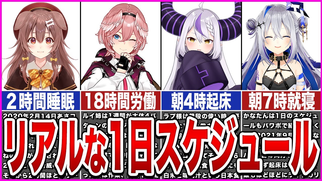 【ホロライブ】あまりにもリアルすぎるホロメンの1日スケジュール【ゆっくり解説】