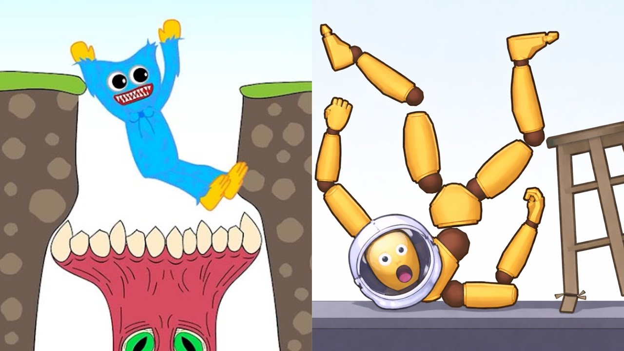 Huggy Story vs Kick & Break The Ragdoll Games All Levels Gameplay Android, iOS