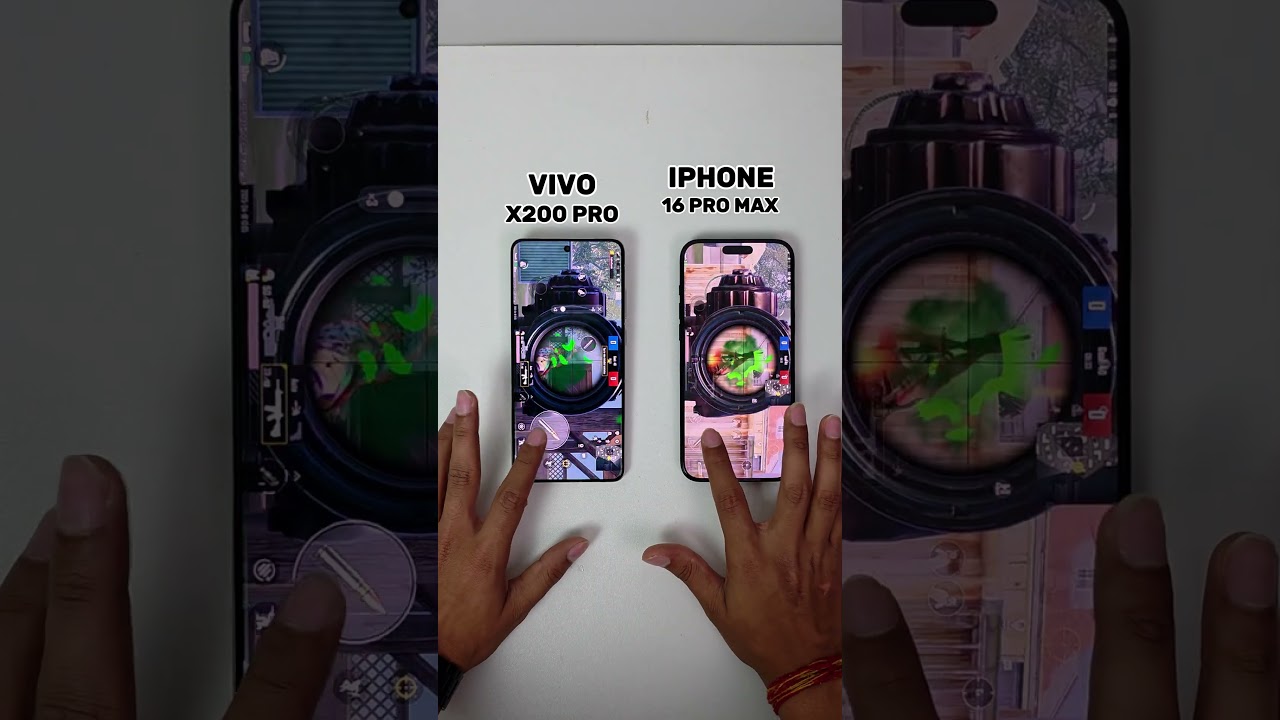 Vivo X200 Pro vs iPhone 16 Pro Max | BGMI Test | Gaming Performance Comparison! #iphone #shorts