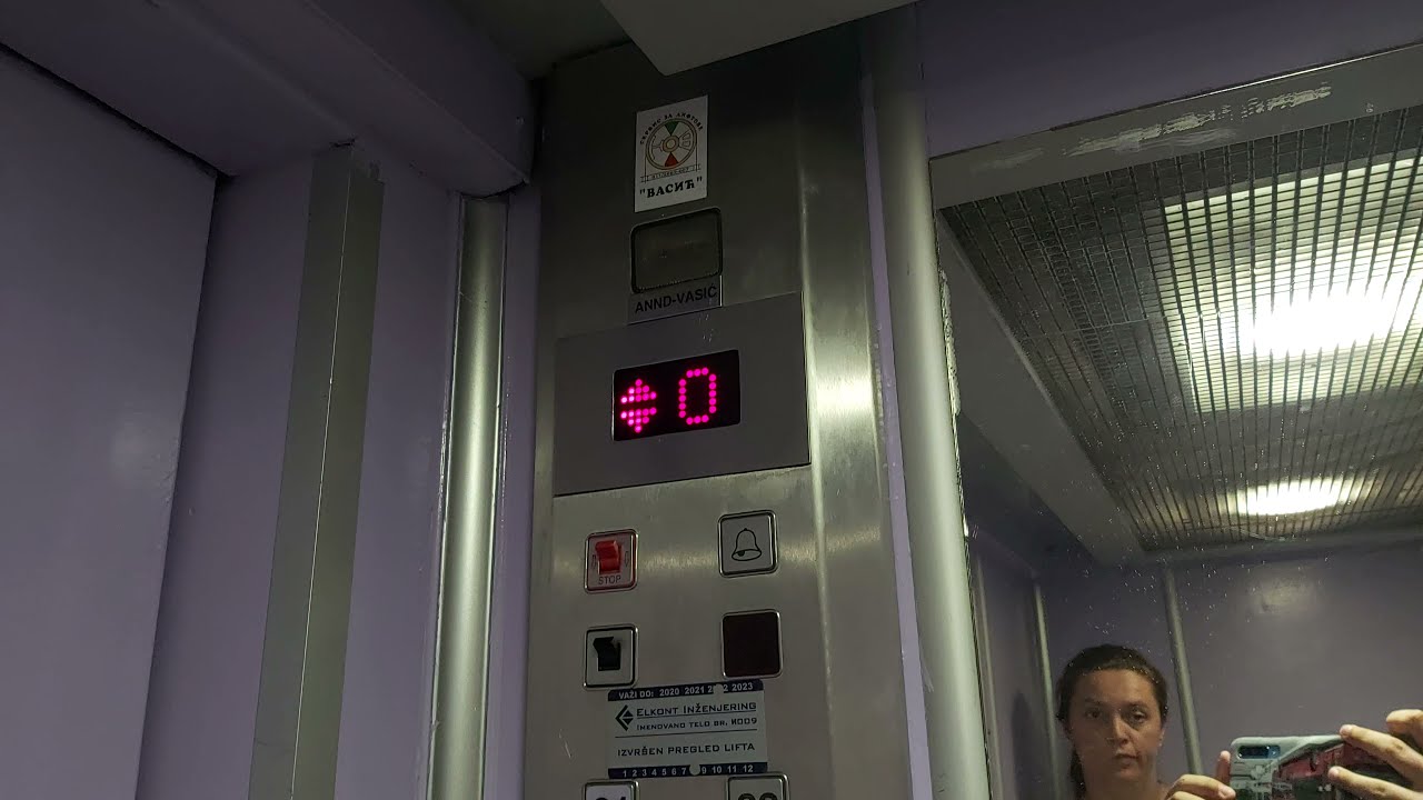 Old 1970s Rade Končar (mb ANND Vasić) Traction Elevator At Crnotravska 13a, Banjica, Belgrade,Serbia