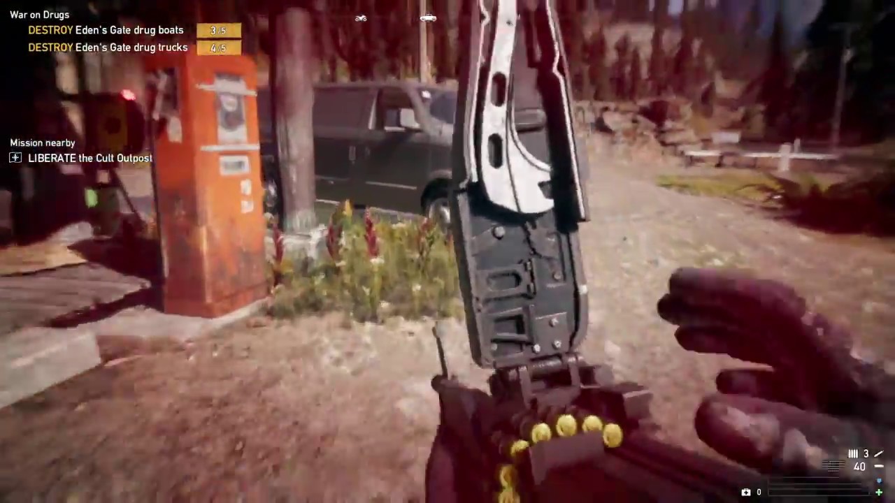 Far Cry 5 - High Speed Car Chase Followed By M60 Rambo Outpost Shootout