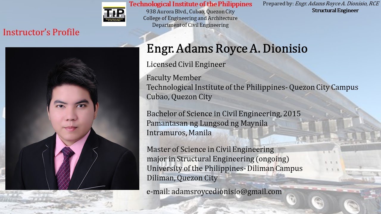 1 Part 1 Instructor's Profile | References