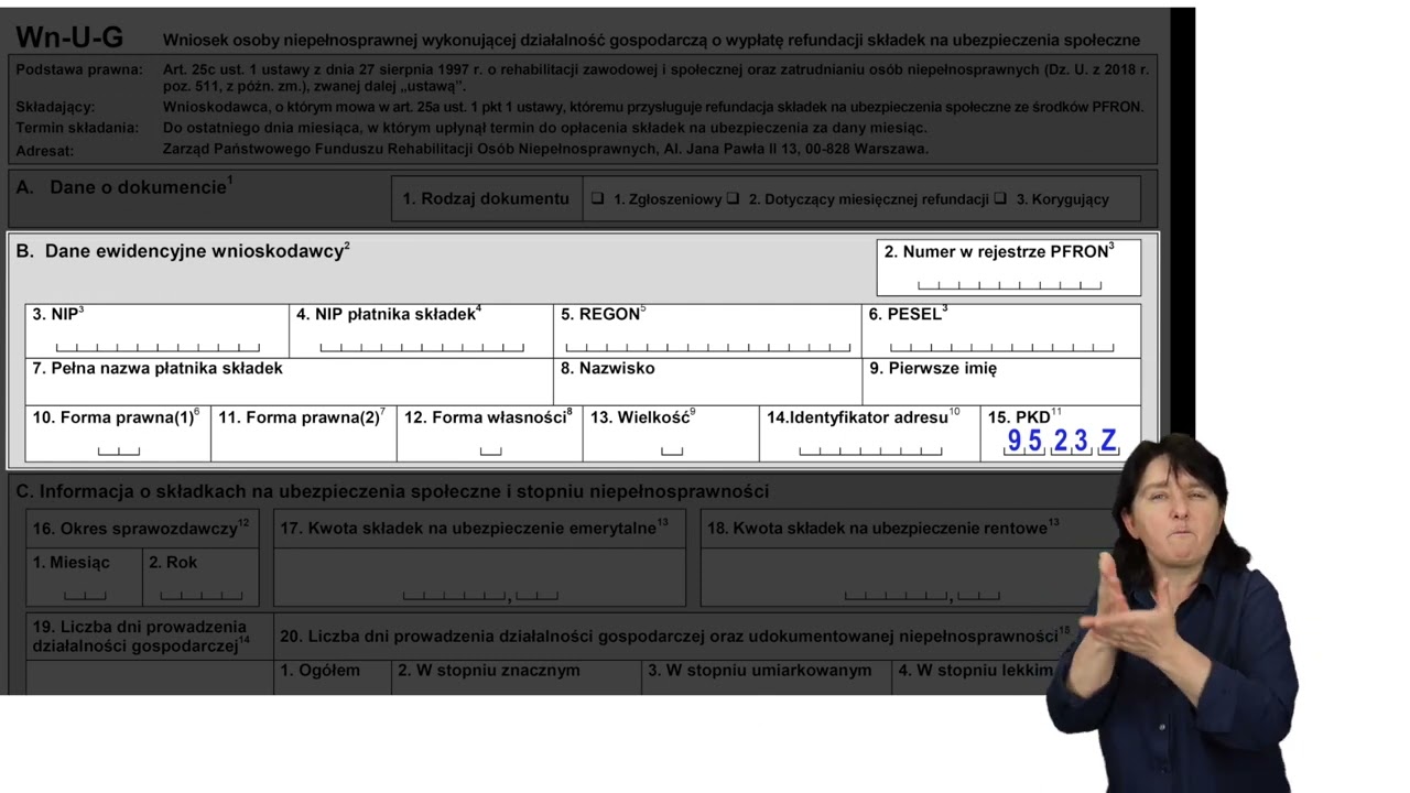 Jak uzupełnić wniosek Wn-U-G &ndash; film instruktażowy (PJM)