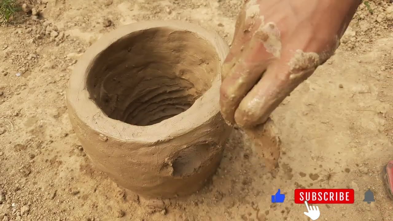 making cay pot mud oven for cooking'' How to make mud stove/Cooking stove,গাছ লাগানেো টবে মাটির উনুন