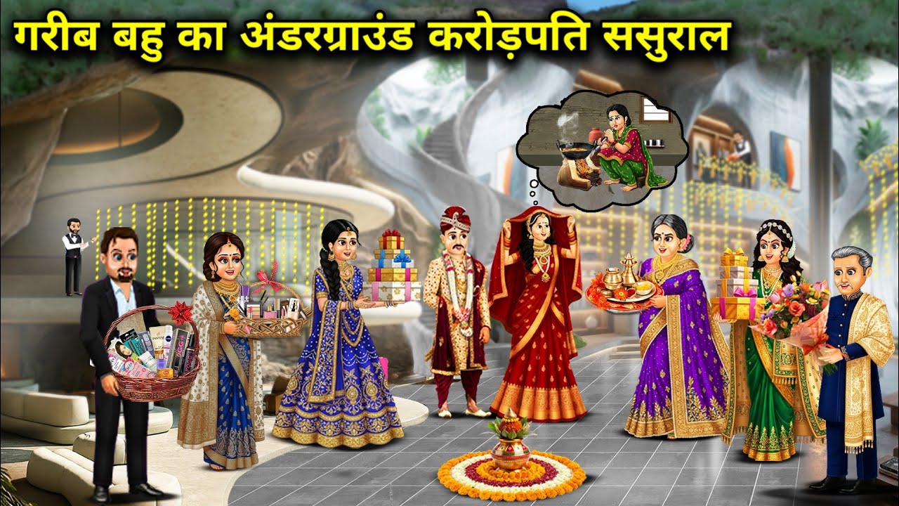गरीब बहू का अंडरग्राउंड करोड़पति ससुराल||Cartoon Videos||poor daughter in law's underground million