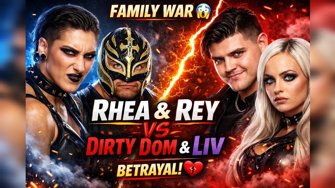 Rhea Ripley & Rey Mysterio vs Liv Morgan & Dirty Dominik Mysterio | Mixed Tag Team Full Match 
