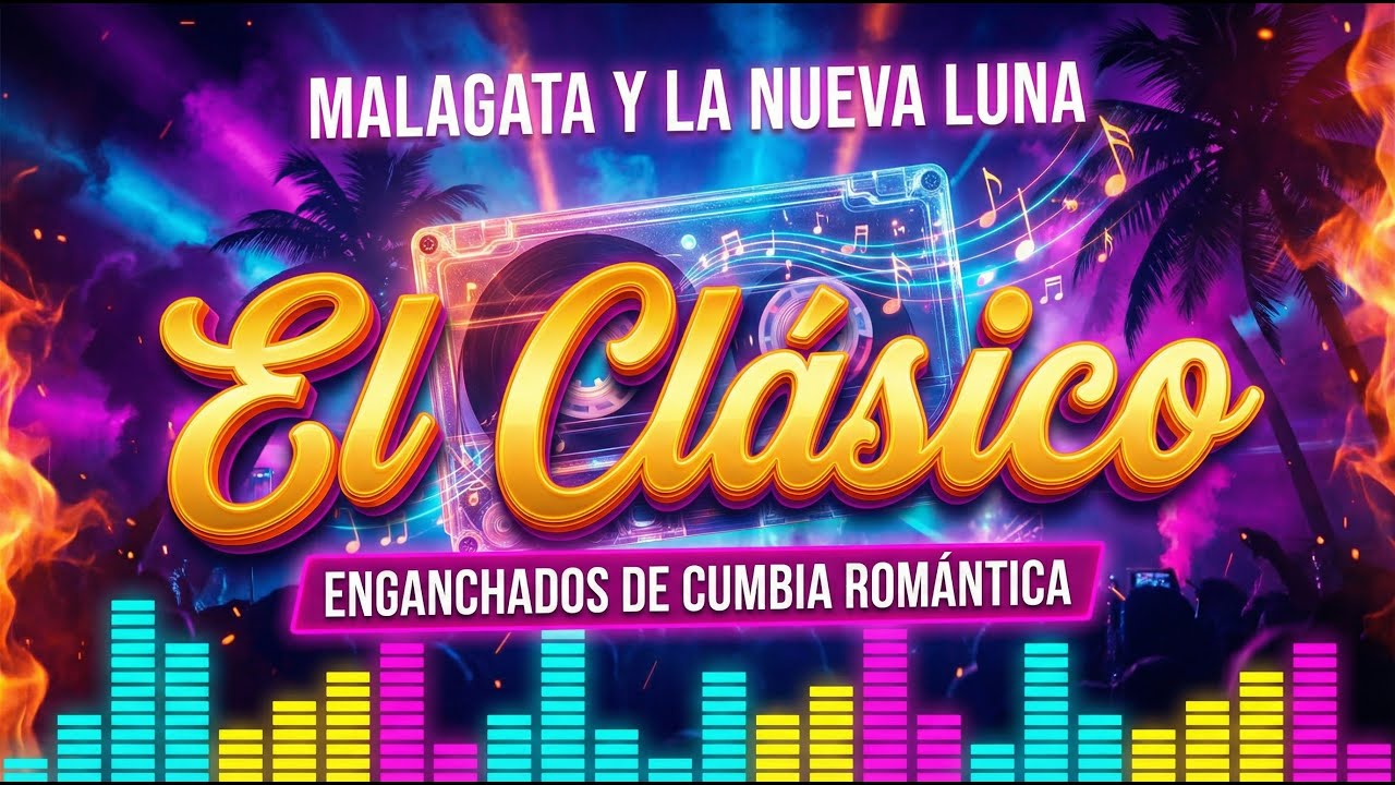 Malagata y La Nueva Luna   EL CLÁSICO Enganchados de Cumbia Romántica