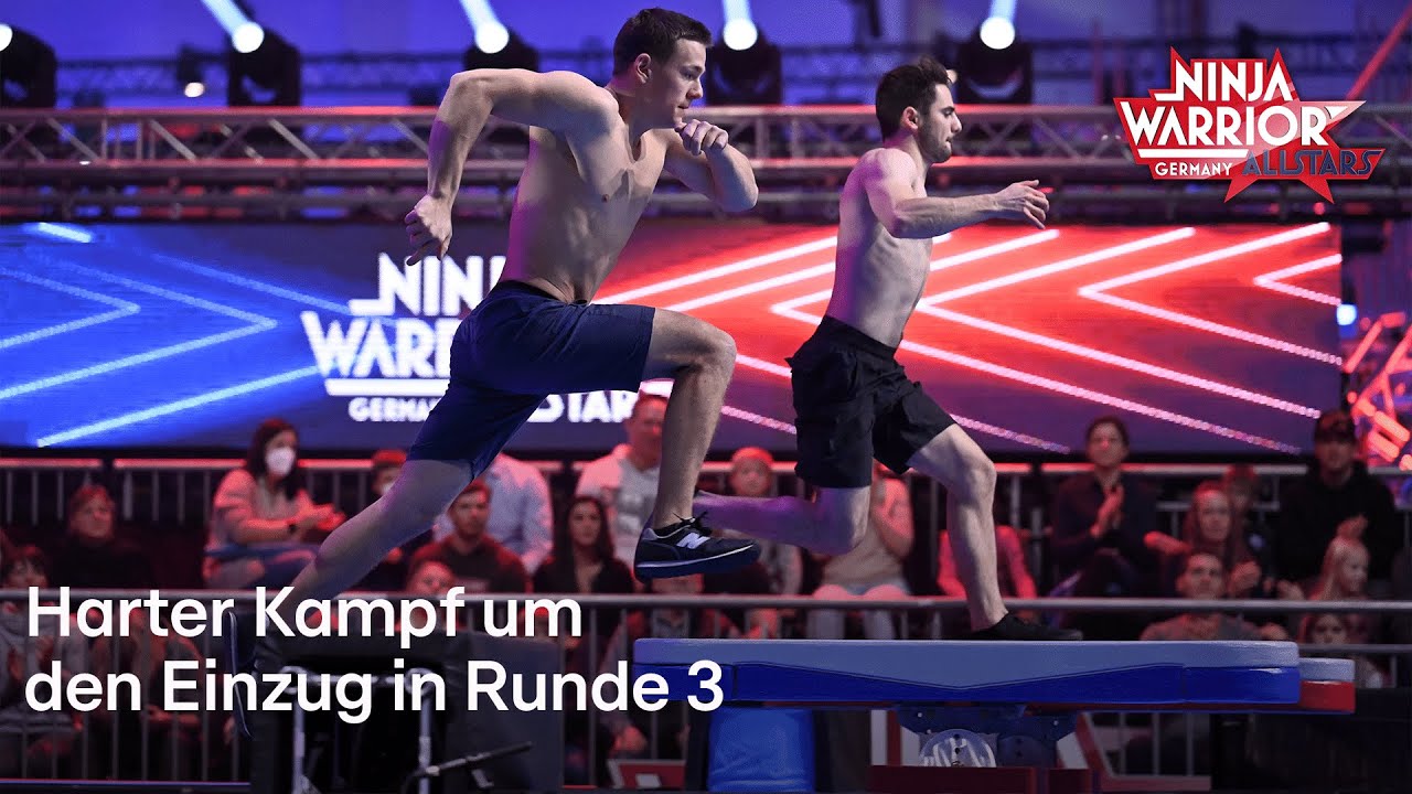 Sandro Scheibler vs. Marius Holzinger: Ein harter Kampf | Ninja Warrior Germany Allstars 2022