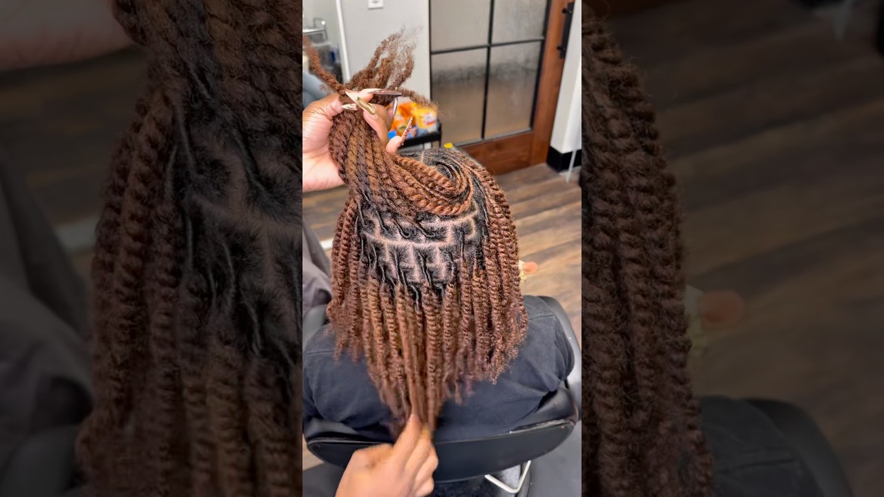 Стартер-локоны из двух прядей скручивания #locs #twostrandtwist #starterlocs