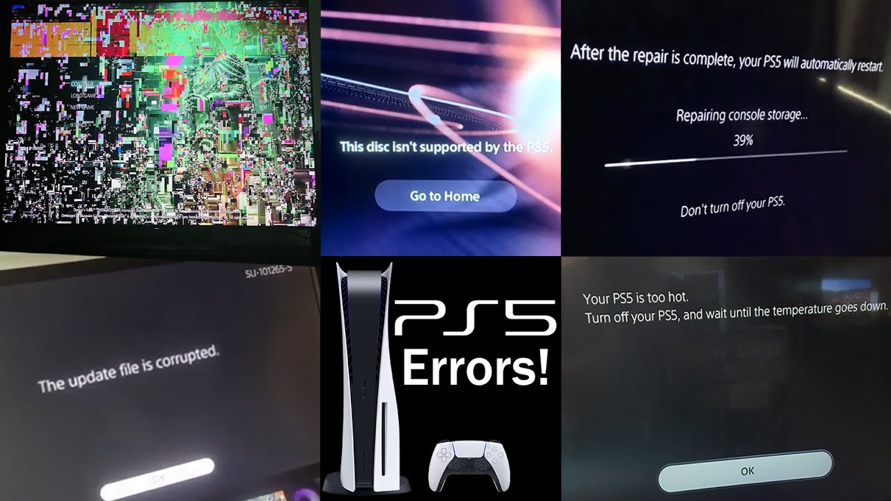 PlayStation 5 All Errors! (60fps)