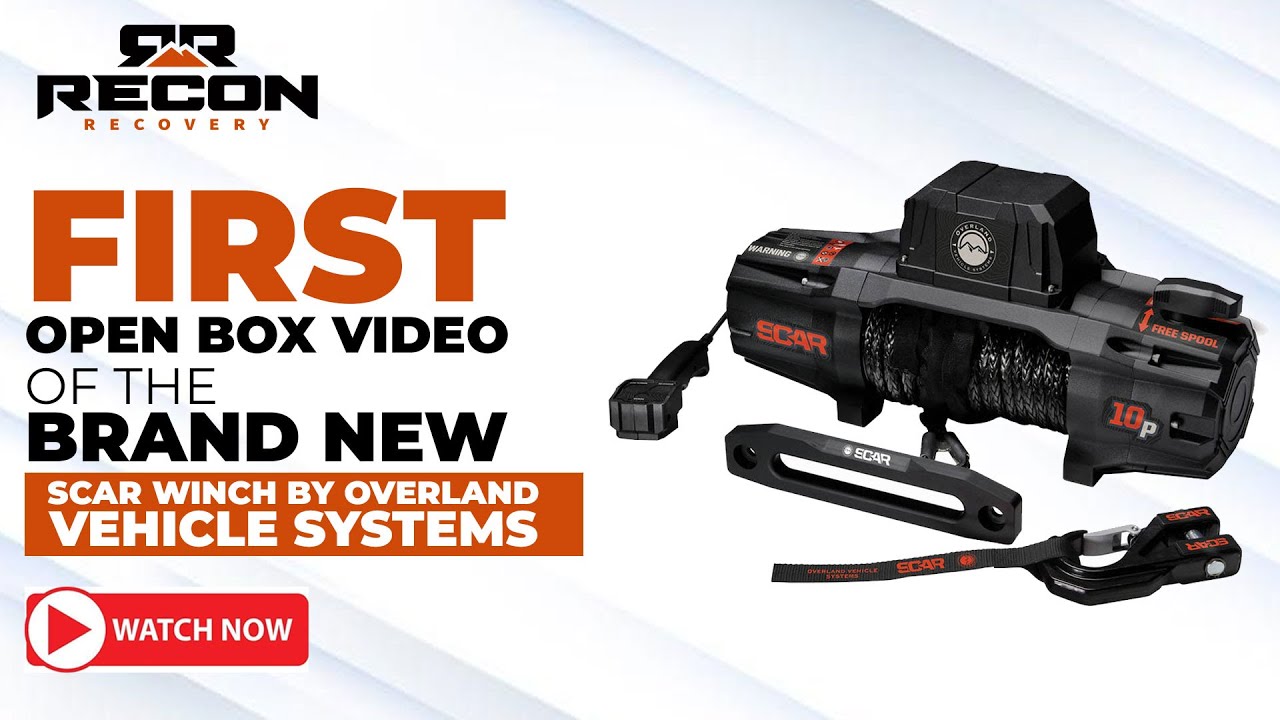 Overland Vehicle Systems SCAR winch open box review 12,000 lbs. Synthetic Rope - RECON RECOVERY