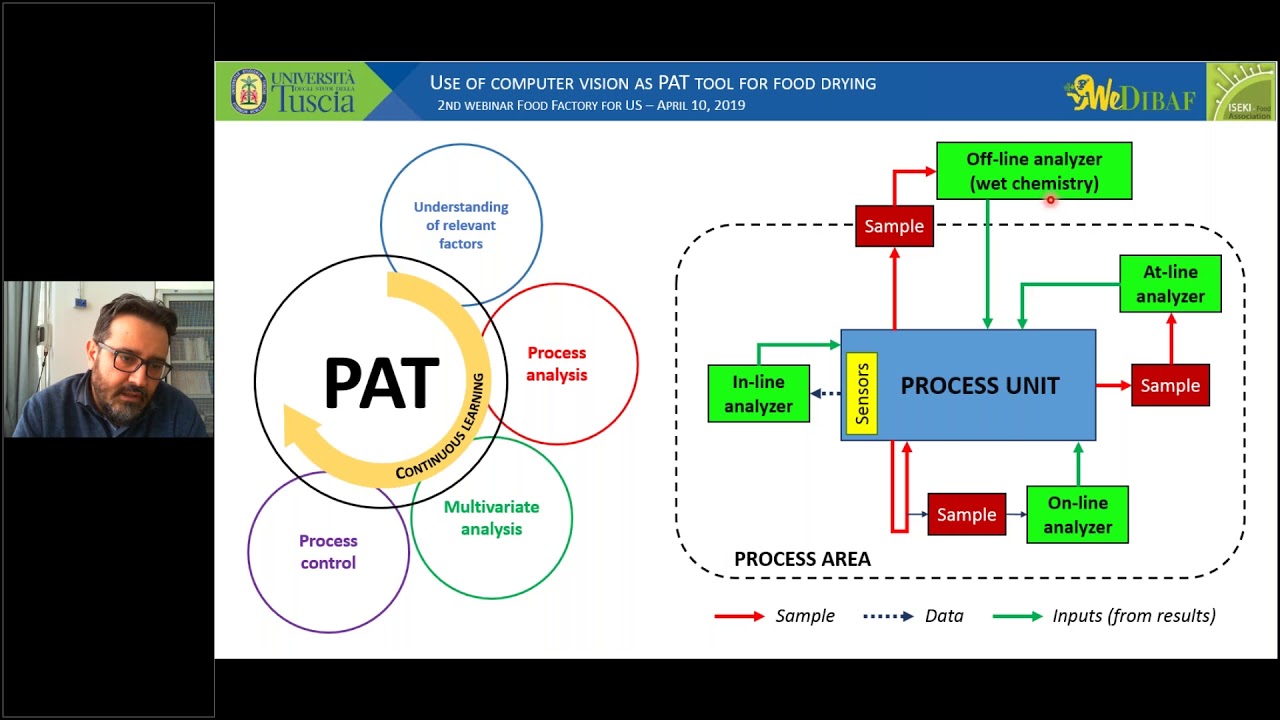 FF4Us 2019  Use of computer vision as process analytical technology PAT tool for food drying