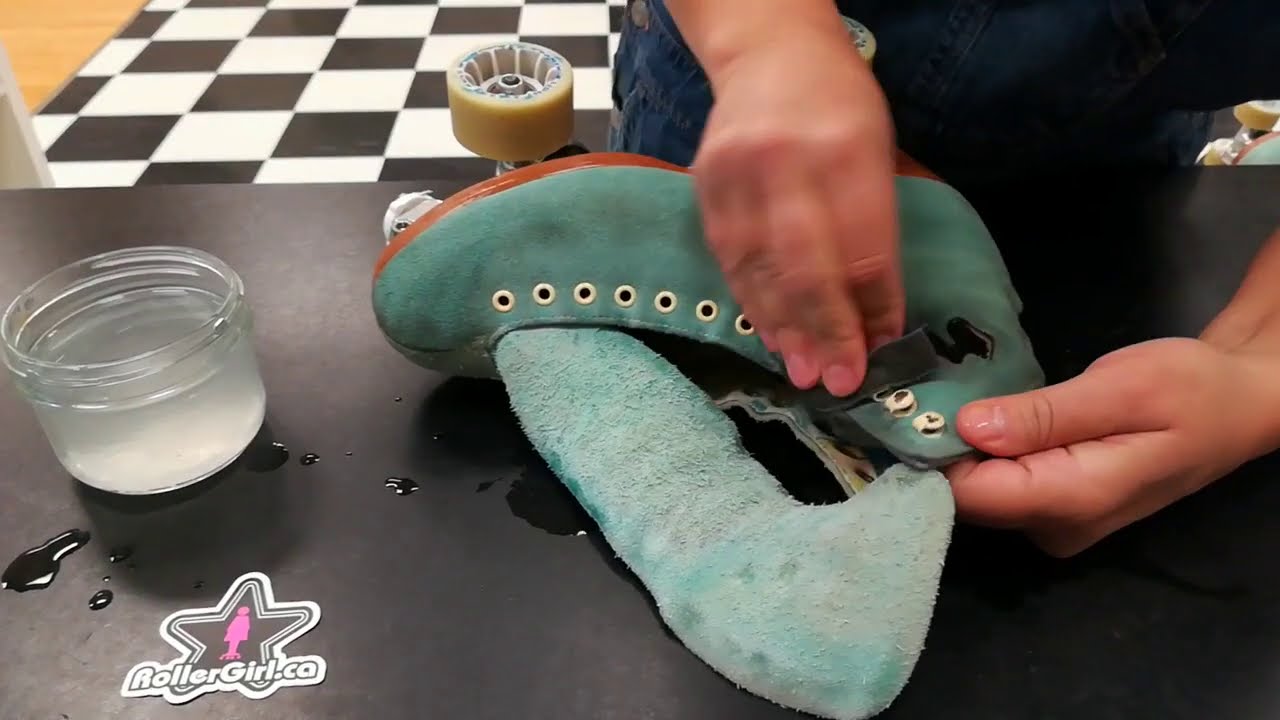 Moxi suede roller skate boots cleaning process