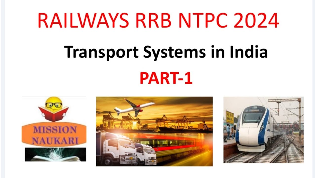 Transport Systems in India for RRB NTPC | General Awareness for RRB NTPC #transportsystem #rrbntp