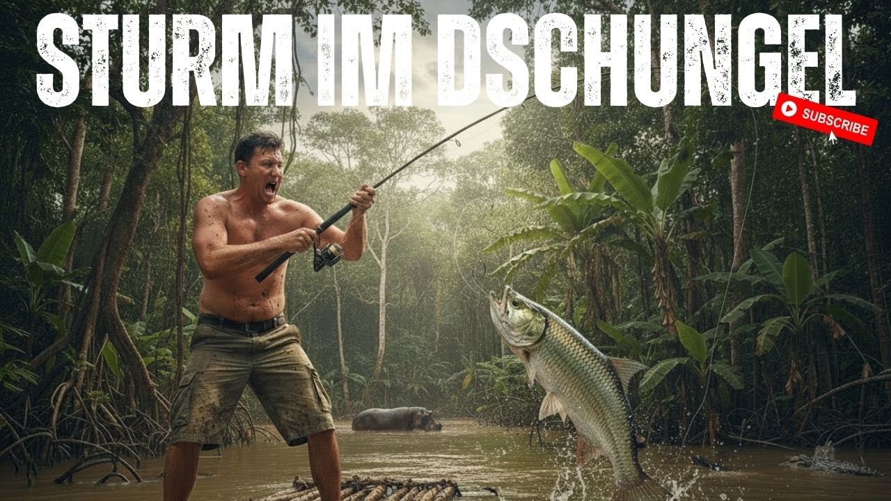 DONNERWETTER IM KONGO! 🌩️🎣#angeln #abenteuer #afrika #extremwetter