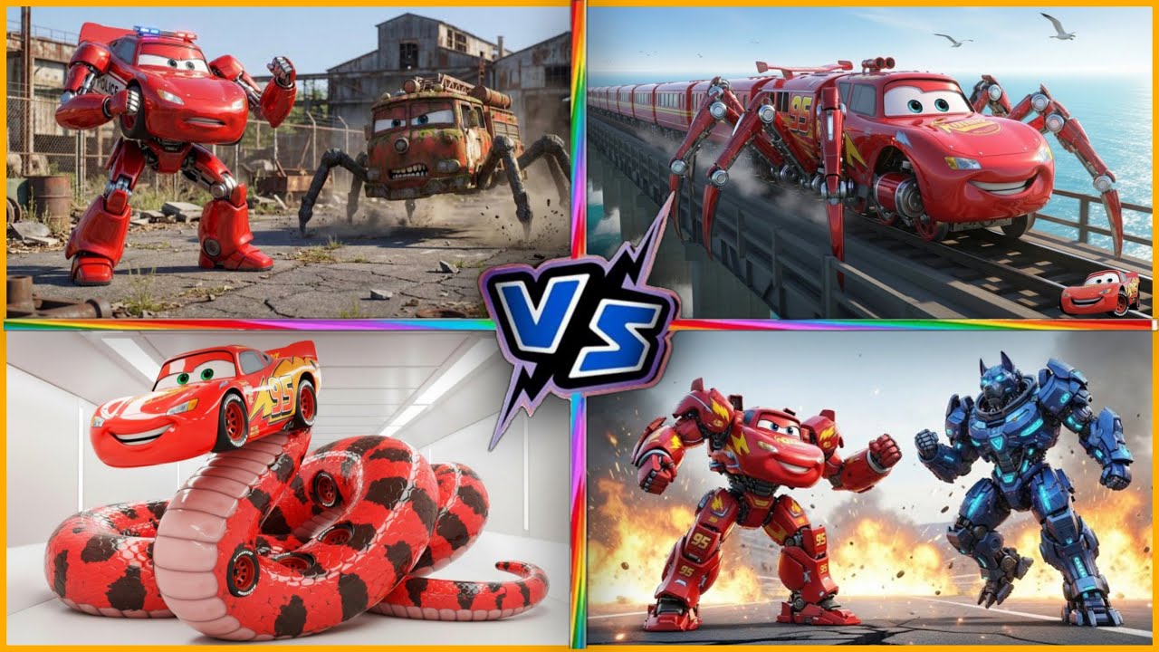 McQueen vs Monster Snake! 🏎️🐍 Epic Robot Fight! Choose your team! 👇