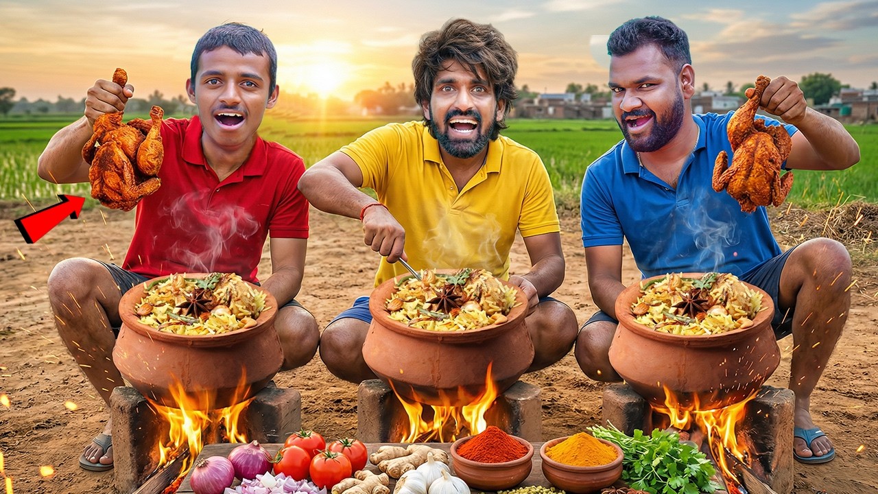 Chicken pot biryani Making Challenge 😋😋 కుండ బిర్యానీ ఛాలెంజ్ 😲  Telugu Adventures
