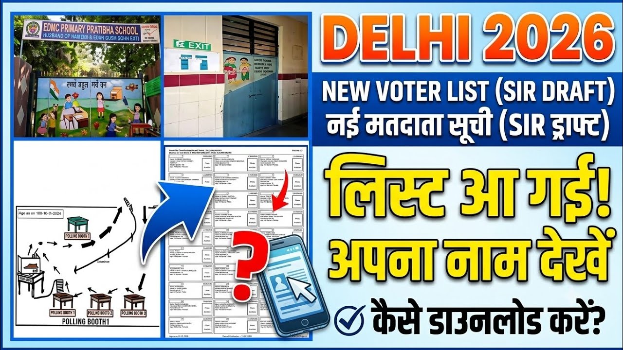 ✅delhi sir draft list में अपना नाम कैसे चेक करें,Sir voter list kaise nikale 2026 /download sir list