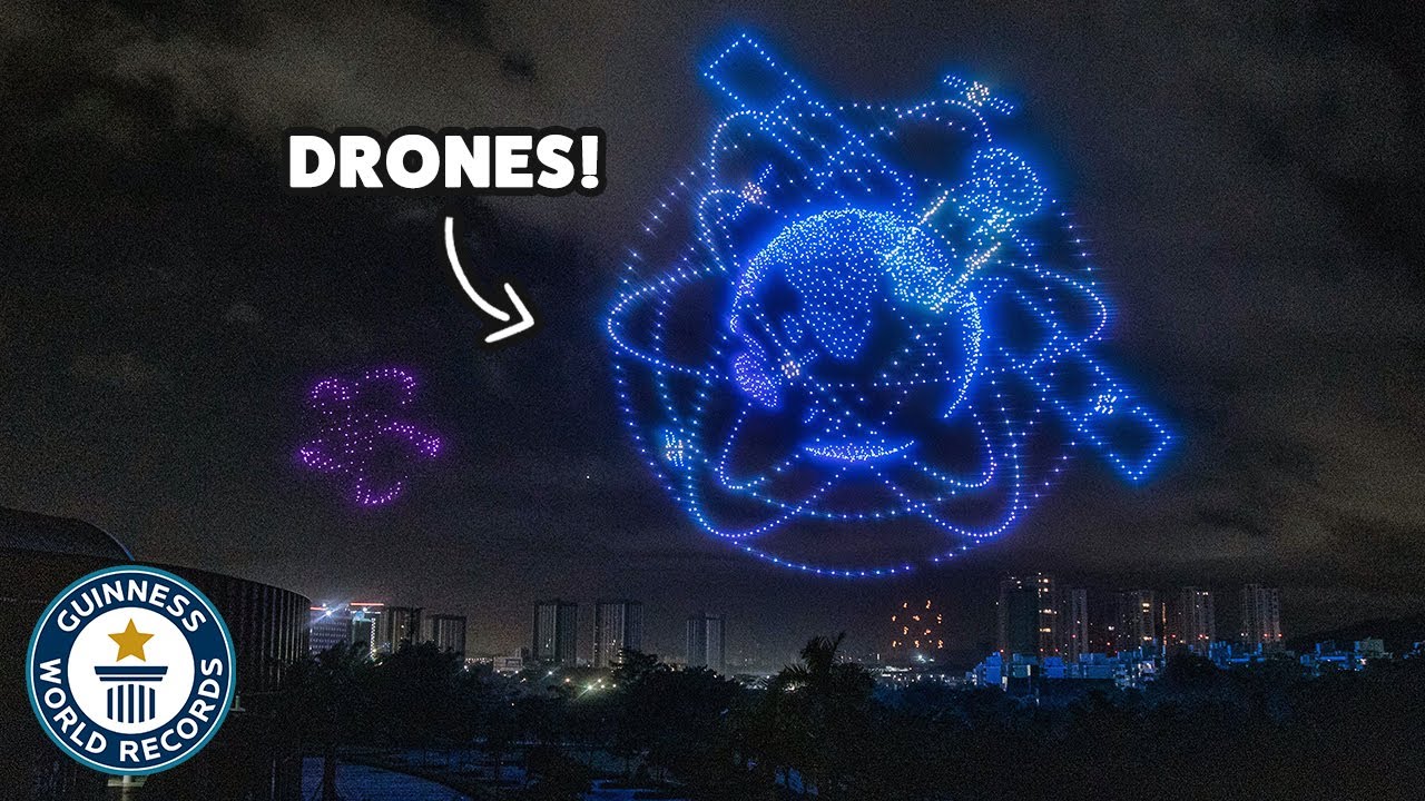 Biggest drone display ever! - Guinness World Records