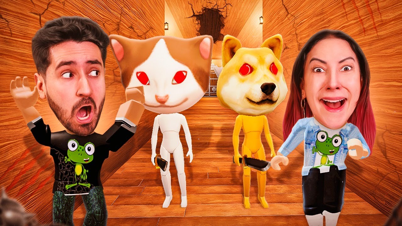 FUGINDO DAS CABEÇAS EXTREMAS DE GATO E CACHORRO no Roblox Zooo