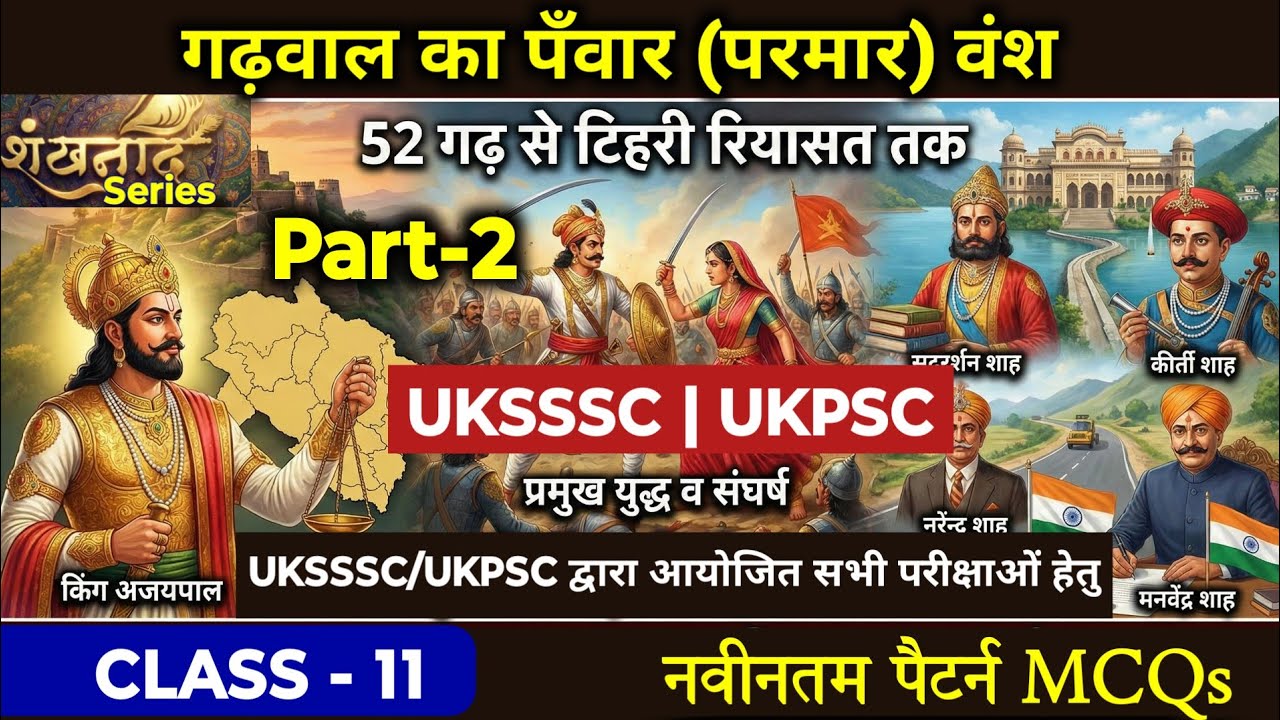 शंखनाद Series | गढ़वाल का परमार वंश Part - 2 | New Pattern MCQ For UKSSSC & UKPSC Exam