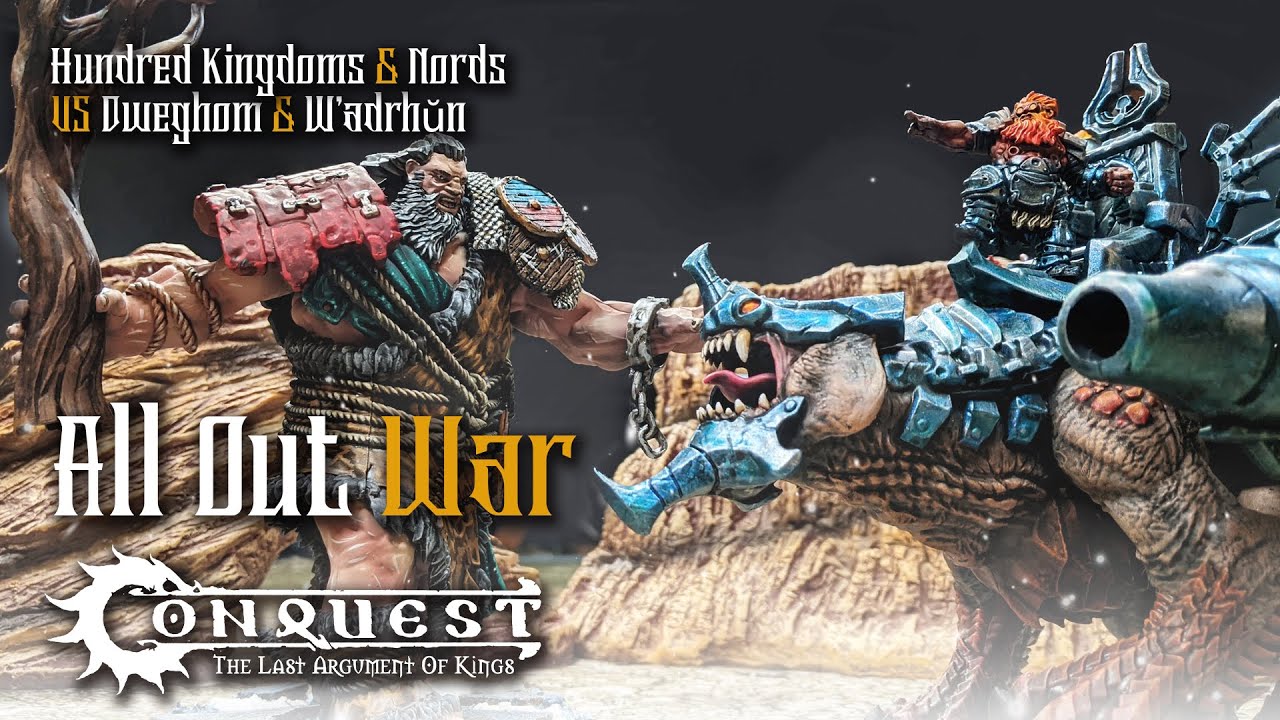 4 factions 2 players in an Epic game of Conquest Last Argument of Kings