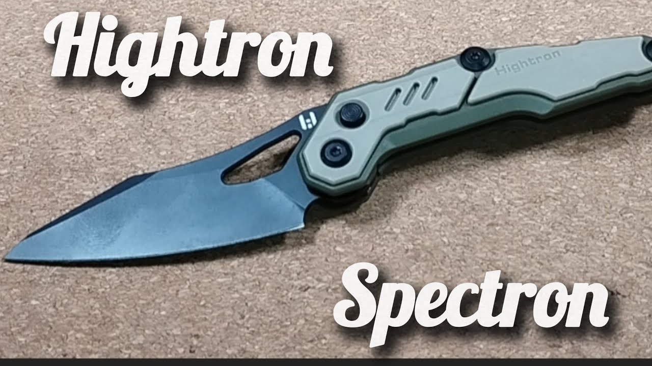 Hightron - Spectron-Moderner, ultraleichter Button Lock EDC Folder Amazon Budget Knife/M390 Stahl