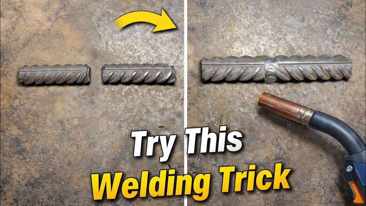 How to weld steel rod or round rod? | Simple Way to Weld Rebar!