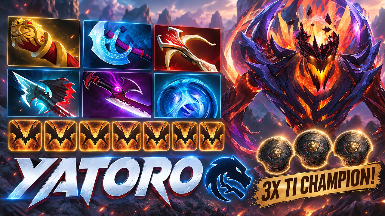 Yatoro Shadow Fiend x3 TI CHAMPION - Dota 2 Pro Gameplay [Watch & Learn]