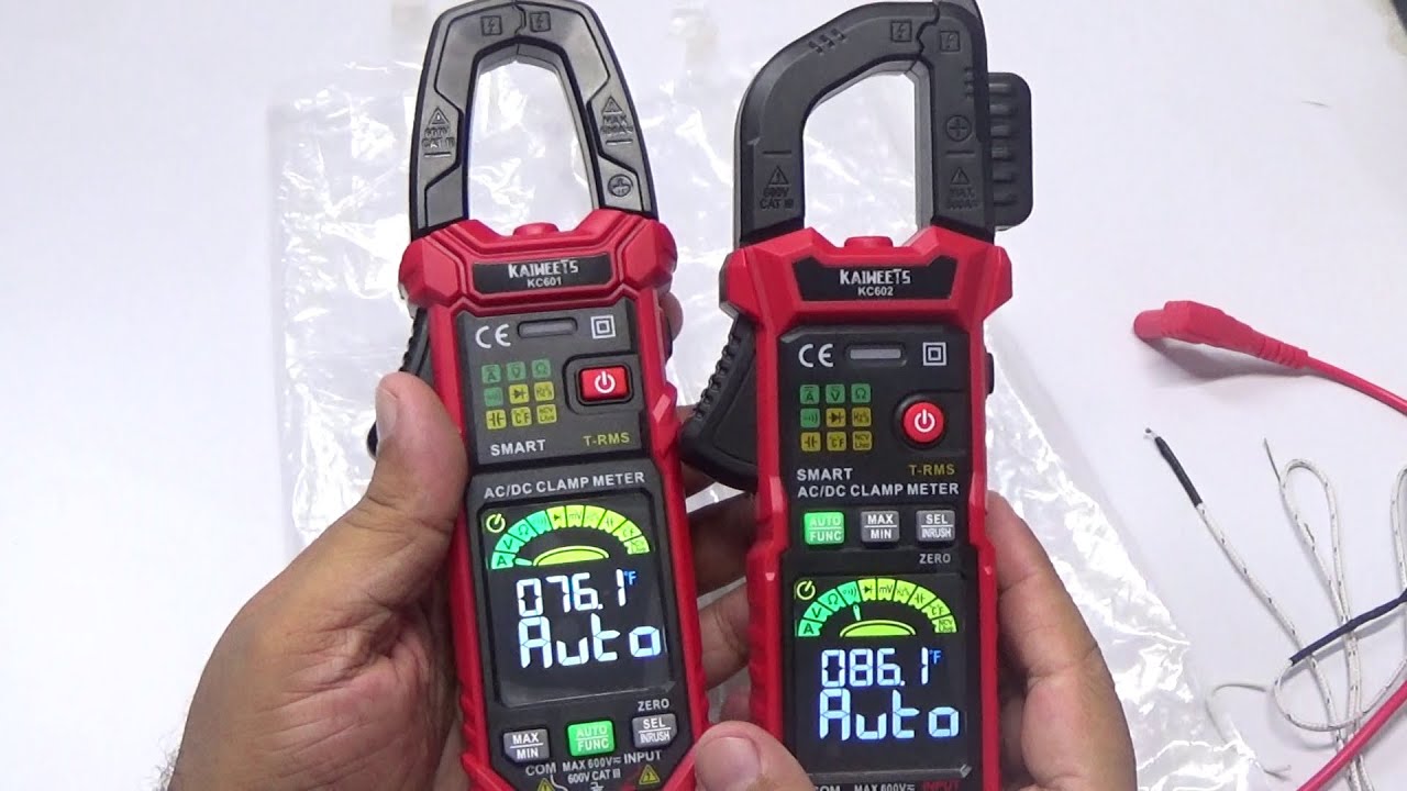 Pinza amperimétrica KAIWEETS KC601 y KC602