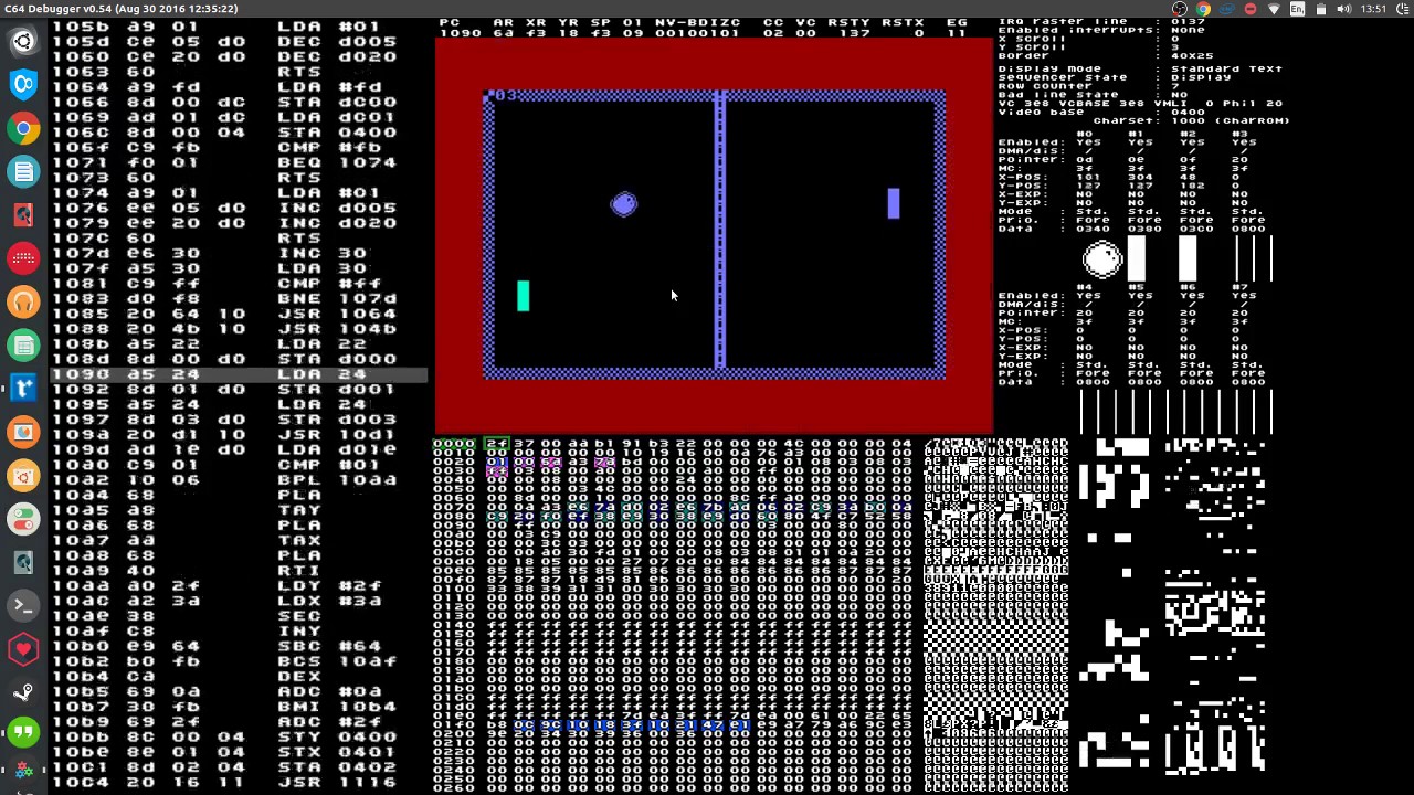 c64 Experiments #6502 Ponginator Phase 2