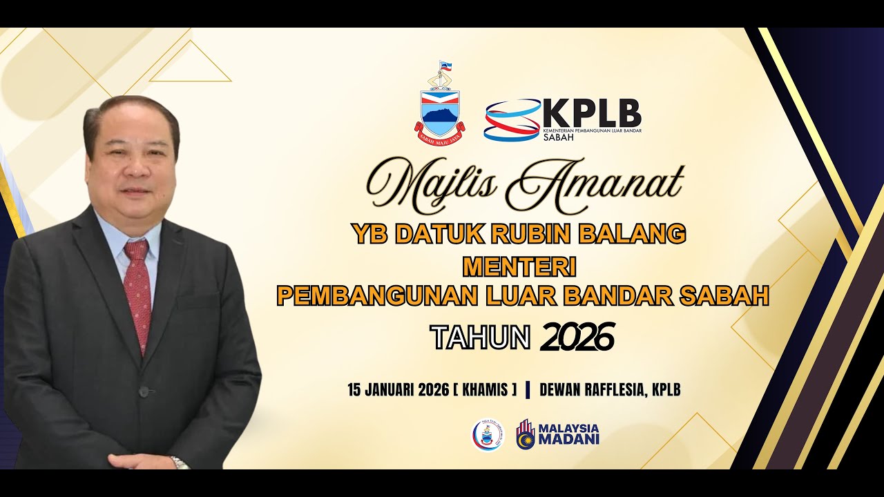 MAJLIS AMANAT MENTERI PEMBANGUNAN LUAR BANDAR SABAH TAHUN 2026