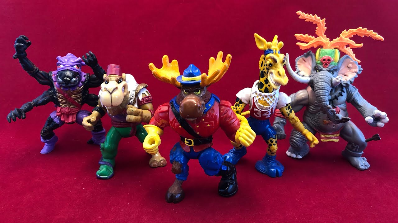 Five Action Figures #71: rarer vintage Teenage Mutant Ninja Turtles