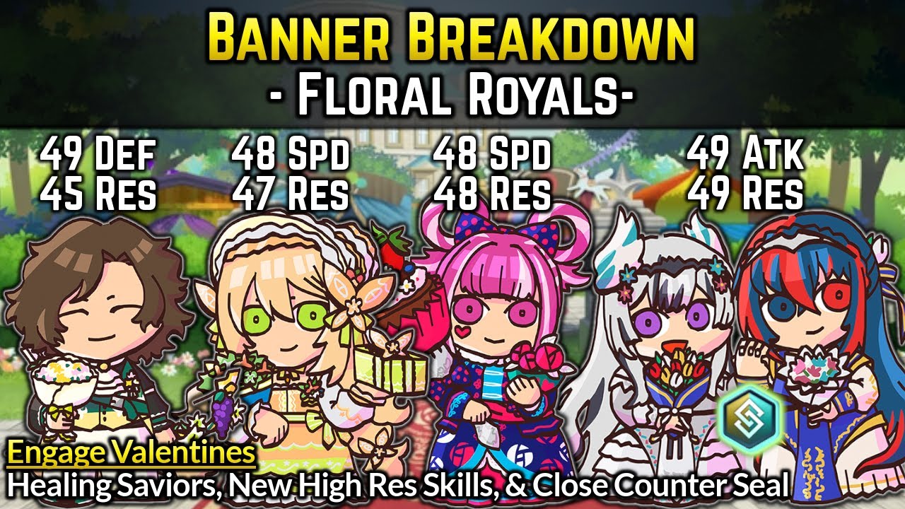 Valentines Duo Veyle/Alear, Hortensia, Celine, & Louis | Banner Breakdown: Floral Royals