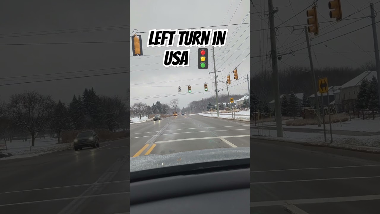 LeftTurn in #usa #traffic #signal #car #driving #rules #india