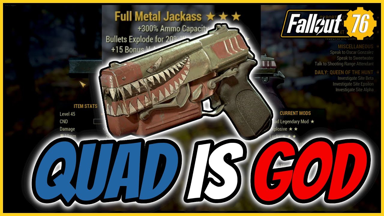 Fallout 76 : The Quad Explosive 10mm Is Godly!?