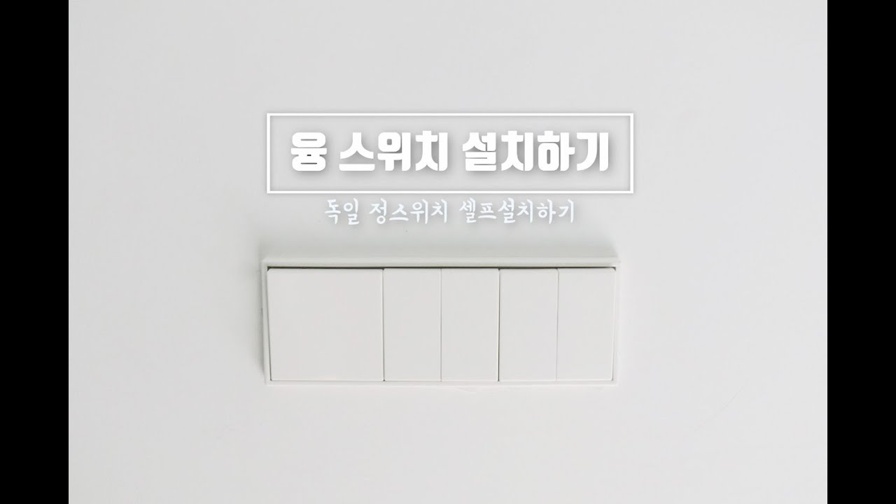 독일 디자인스위치 융스위치 (정스위치) 셀프설치하기