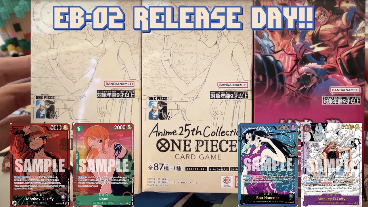 EB-02 RELEASE DAY OPENING! English vs Japanese One Piece TCG Packs!!