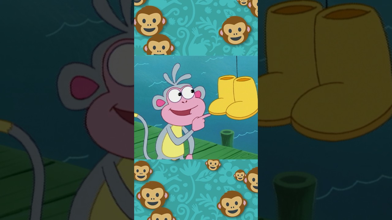 Boots LOVES his boots!! 🐵🥾 | Dora #shorts