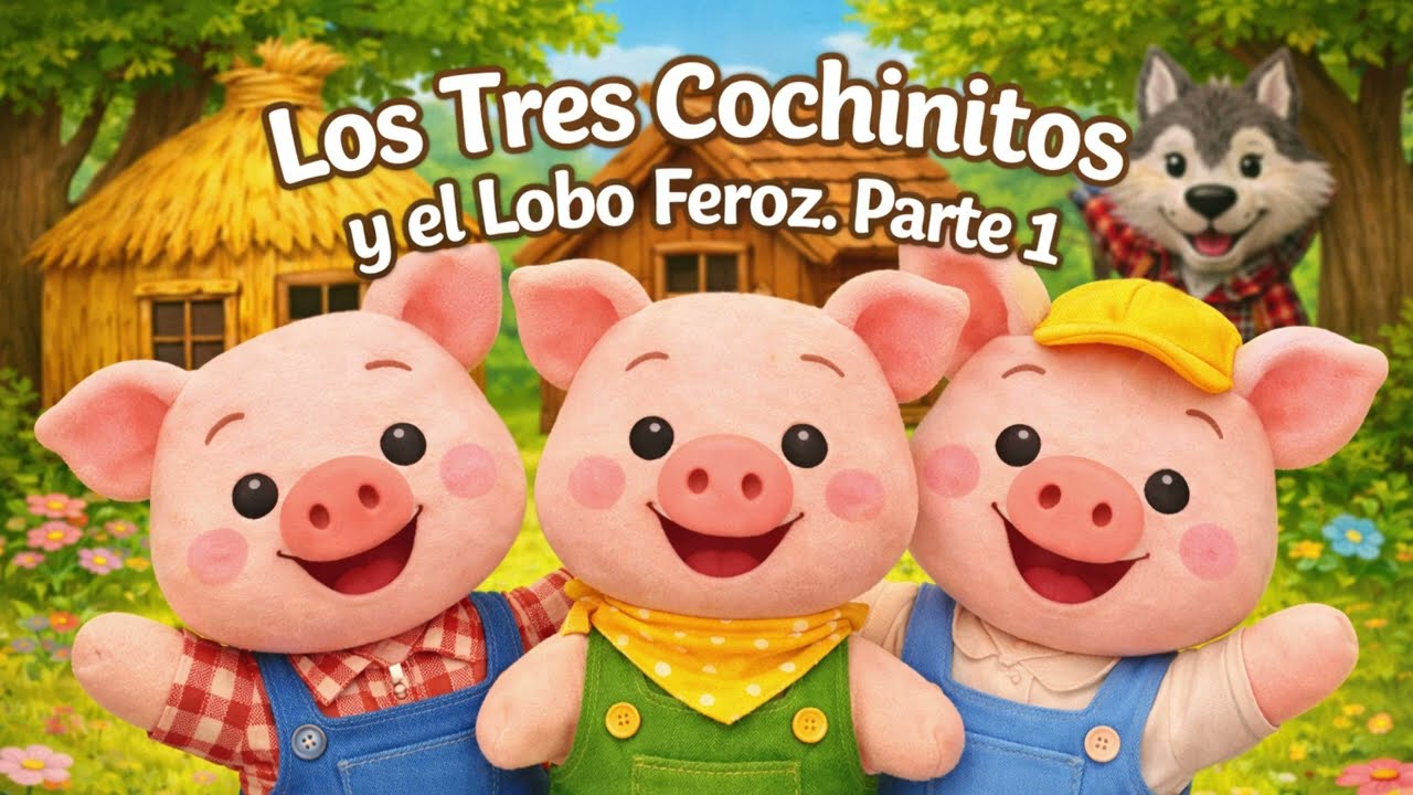 🐷🐷🐷 El Cuento de los Tres Cochinitos y el Lobo Feroz 🐺 | Títeres Infantiles