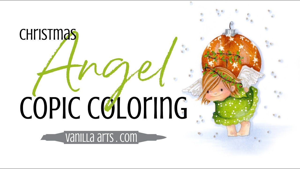 Copic Marker: Color a Cute Christmas Angel (skin and hair)