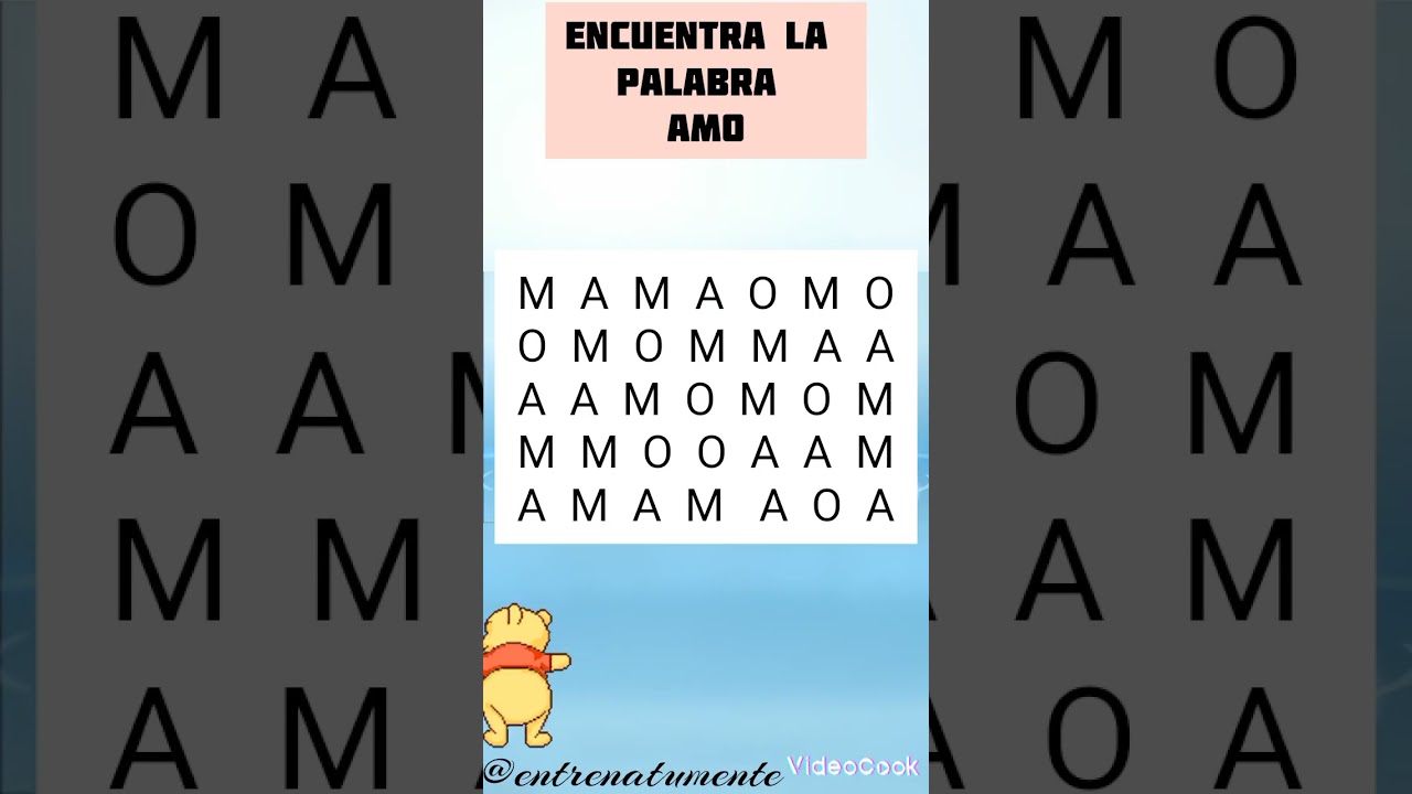 Encuentra la palabra AMO #quiz #parati #acertijosmentals #trivia #juegosdequiz #entrenatumente