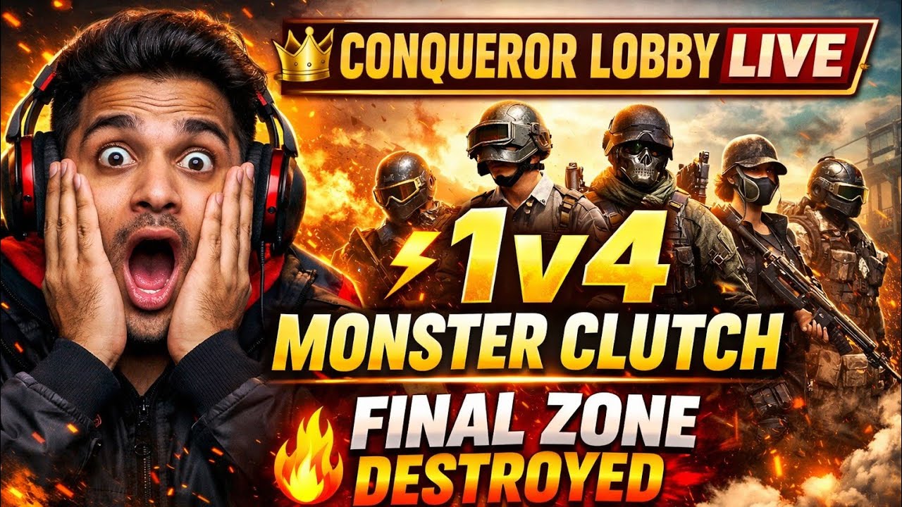 🎮 🔥 LIVE BGMI – Conqueror Push | Intense Clutch Gameplay | Hindi Live
