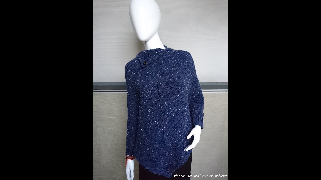 Réaliser un pull poncho au tricotin, en une seule partie!