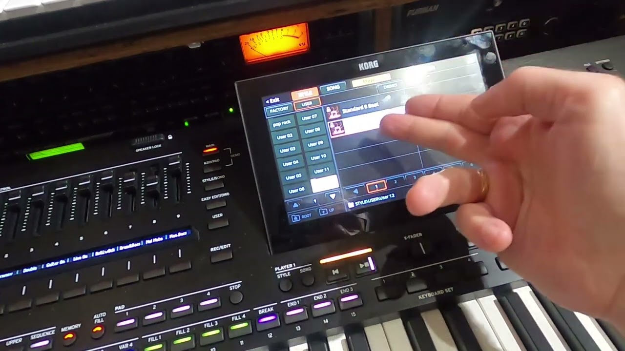 KorgPA5x - how to save STS in SongBook